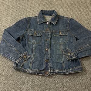 Bill Blass Jeans Jacket Womens Size Petite Medium PM Trucker Western 90s VTG